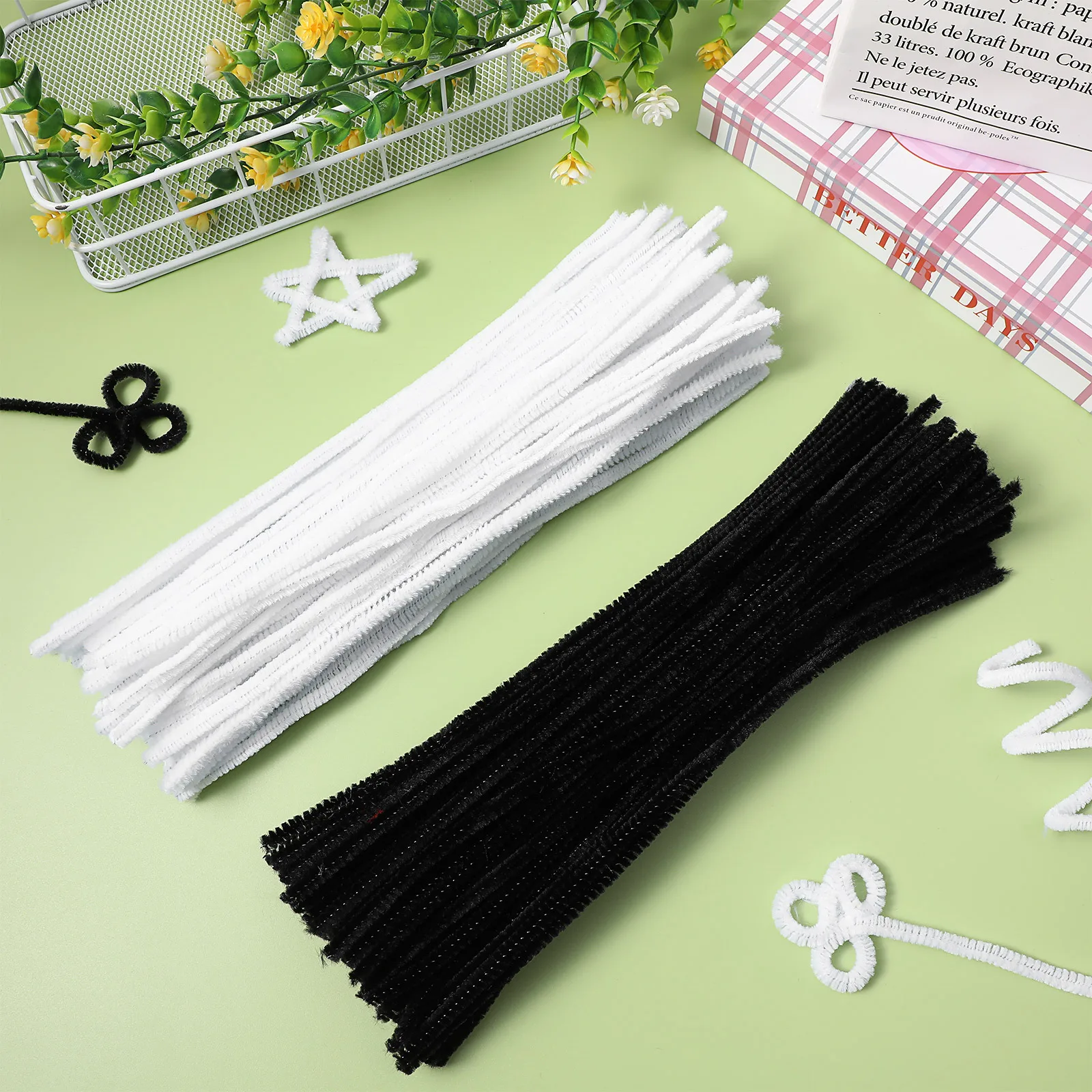 200Pcs Bendable Twisted Sticks DIY Craft Hand Bars for Kids Creativity Imagination Educational Art Materials Folding Sticks Toy