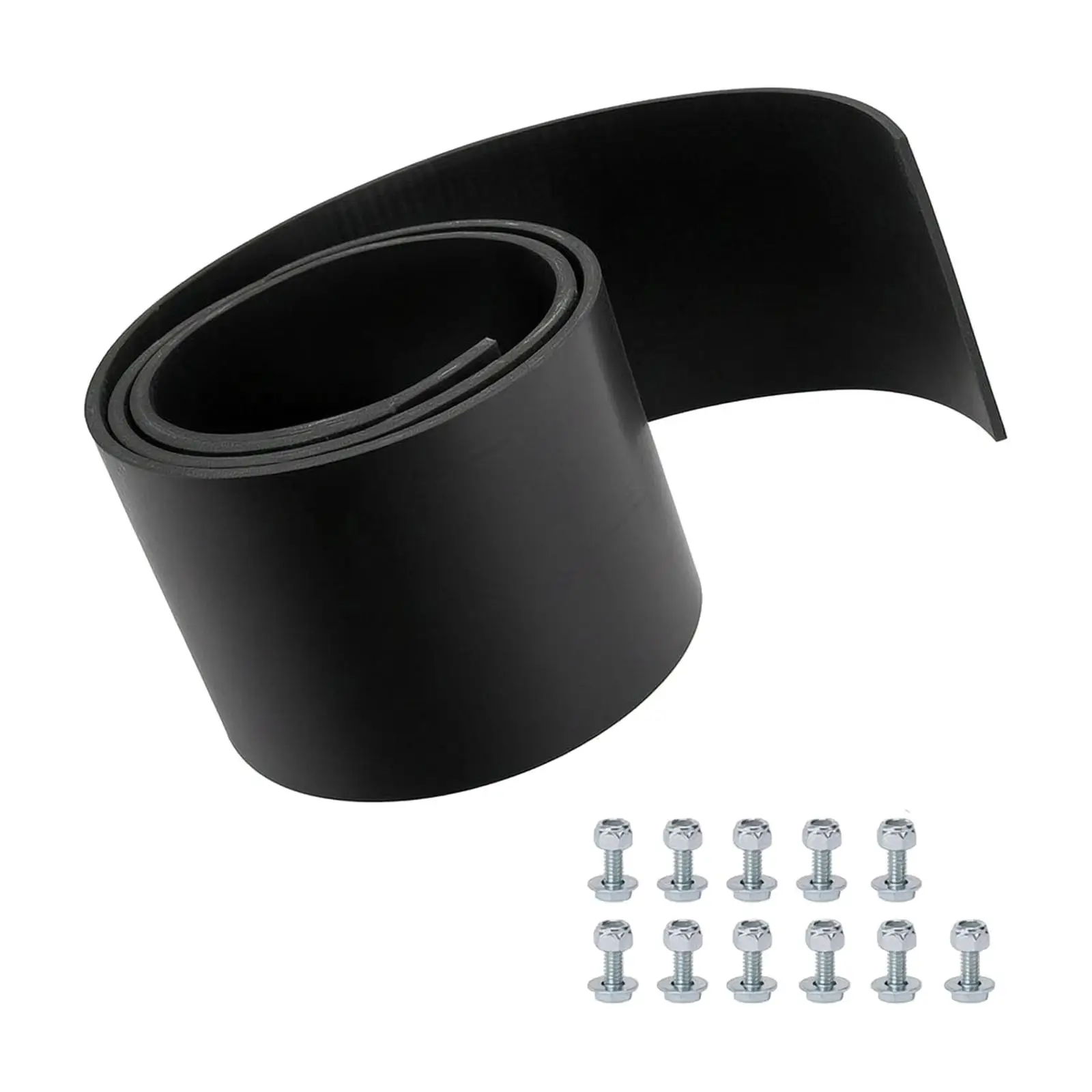 DIY Snow Deflector Strip Flexible Rubber Snow Plow with Mounting Fasteners unDrilled-Drilled Holes for ATV Owners, Winter