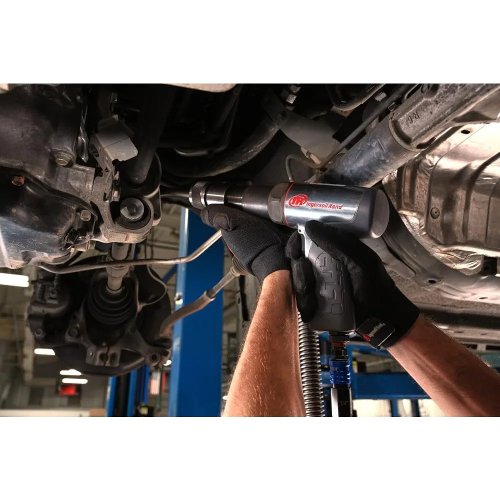 Martillo de aire de mango largo con retenedor de liberación rápida, antivibración y agarre cómodo, ligero, gris