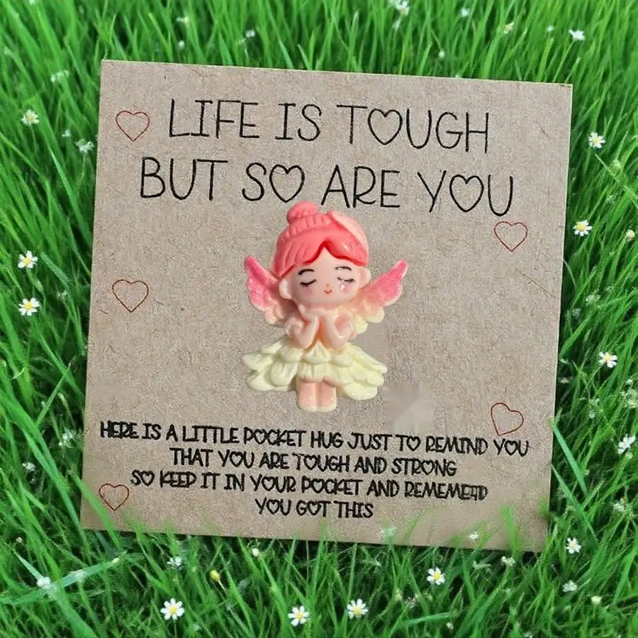 1-100pcs  Cute Mini Colorful Resin  Inspirational Animal Themed Appreciation Gifts Assorted Resin Figurines with Note Cards Love