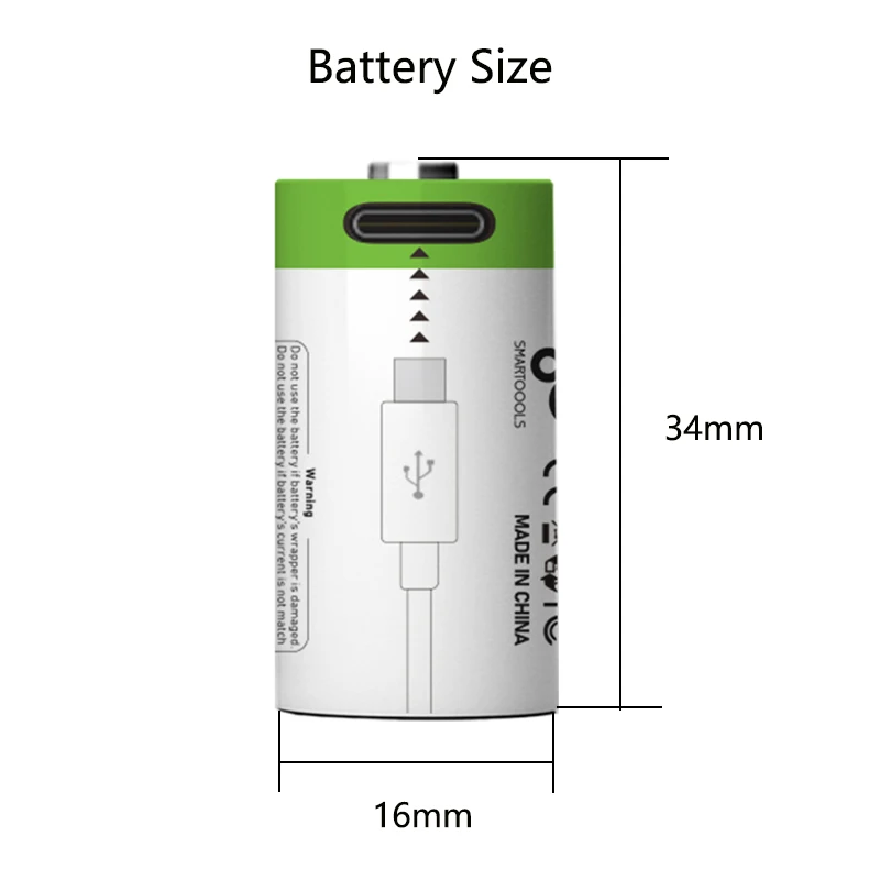 CR123A 700mAh Rechargeable Battery 3.7V Li-ion CR17345 16340 Batteries for Laser Pen,LED Flashlight+ Type-c Cable Real capacity