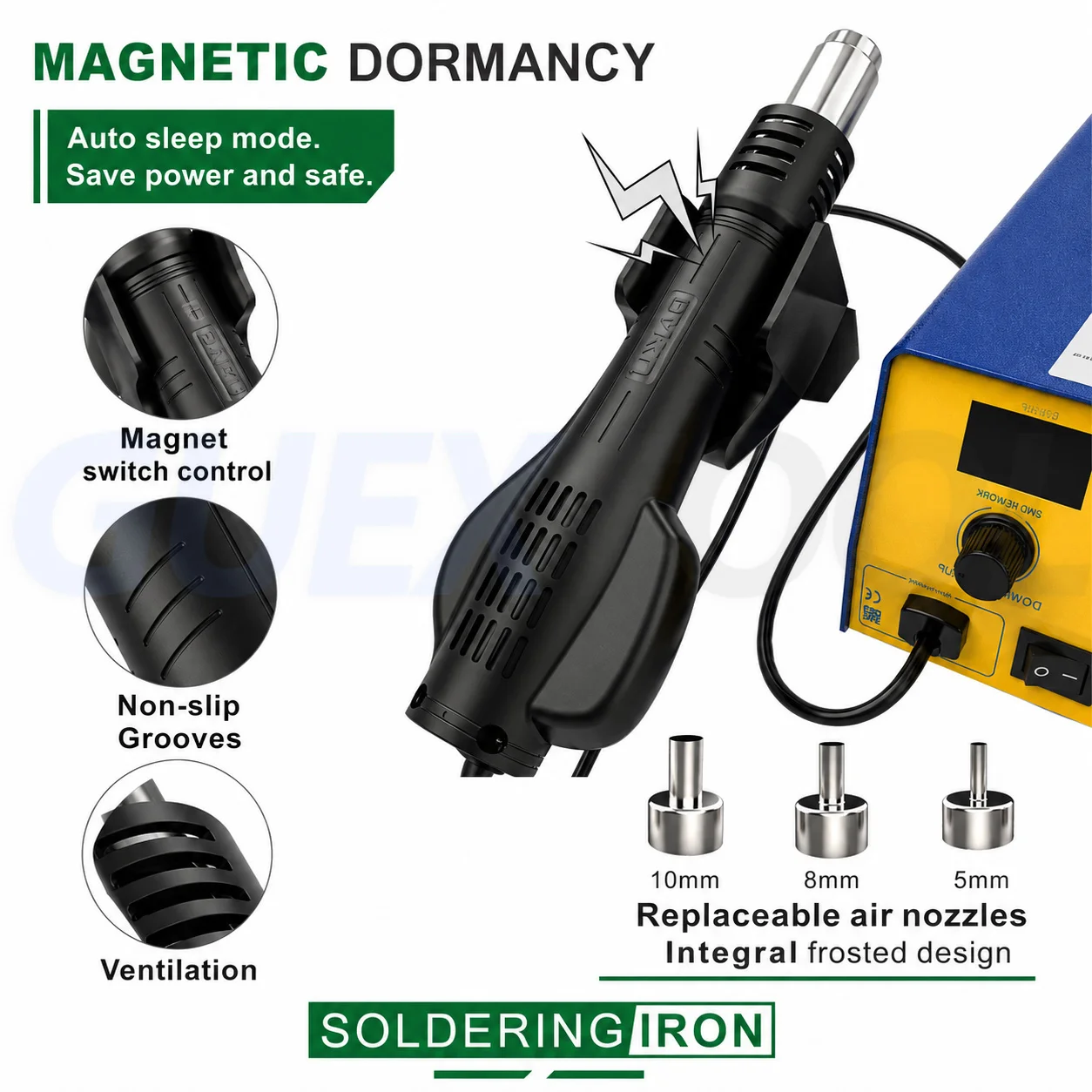 Digital Display Hot Air Gun Electric Soldering Iron Welding Station Mobile Phone Motherboard Repair Tool Disassembly Soldering