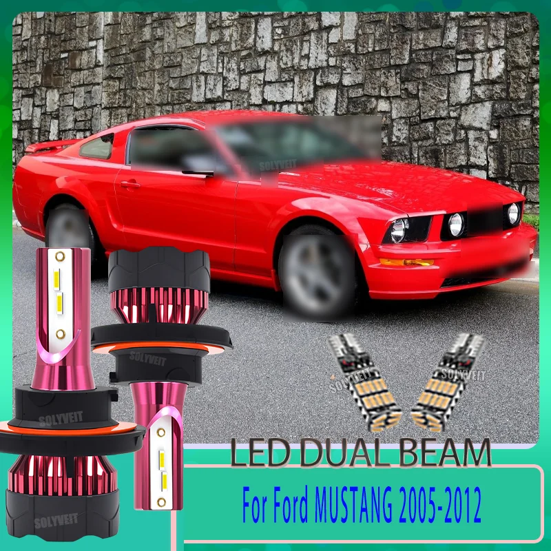 

Halogen Replace LED 9008/H13 Dual High/Low Beam Long Lifespan IP67 For Ford MUSTANG 2005 2006 2007 2008 2009 2010 2011 2012