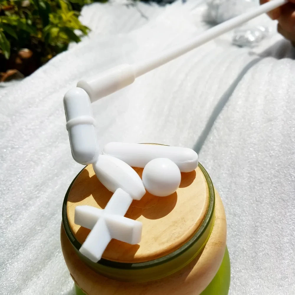 Magnetic Stirrer PTFE Stir Bar Mixer Bars Stiring rod : 6 shapes + Magnetic Retriever Total Of 7pcs