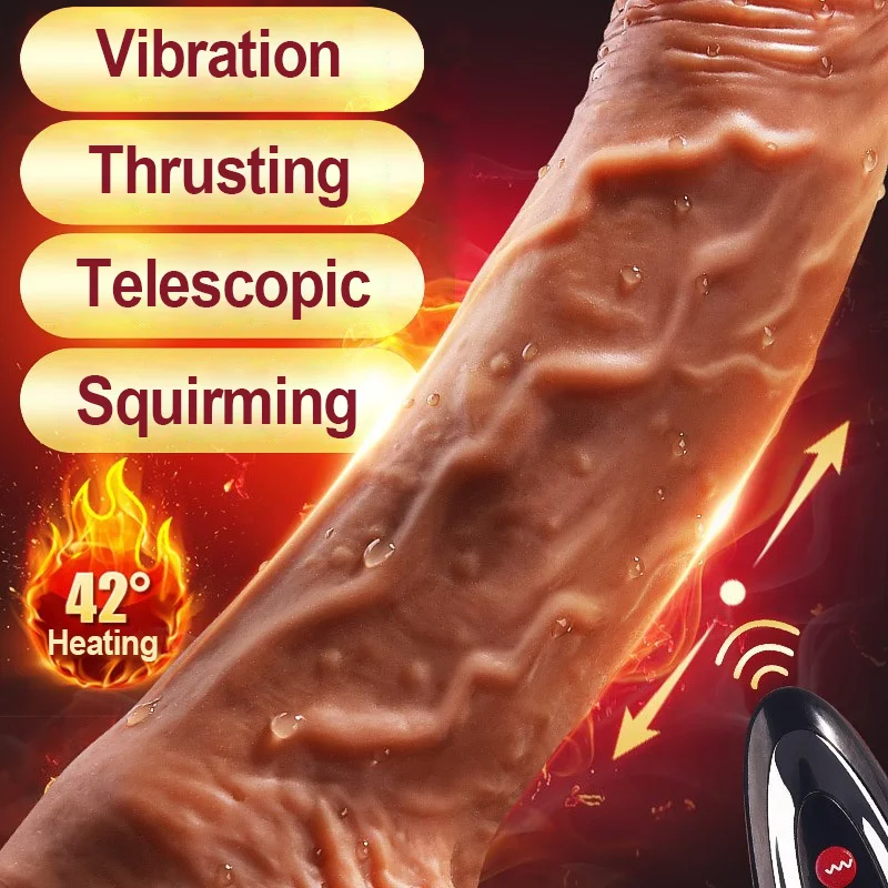 

LISM Realistic Female Wireless Console Electrically Heated Vibrator Large and Huge Penis G-spot Sex Toy Can Be Charged Via Usb