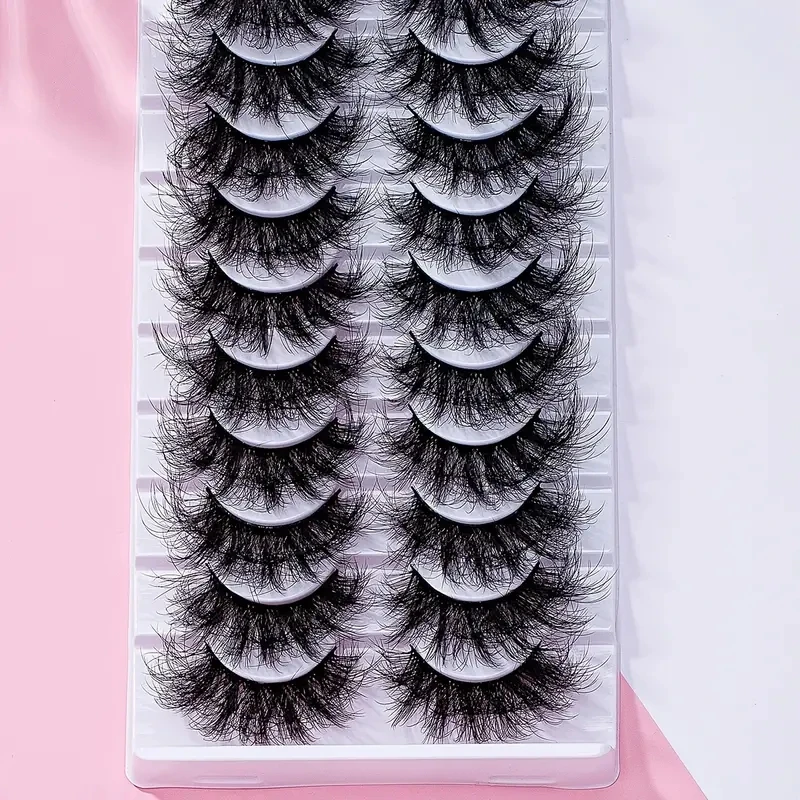 10 أزواج من الرموش الصناعية الرقيقة 8D رموش صناعية طويلة وسميكة، مما يخلق مظهرًا مثيرًا وساحرًا #2