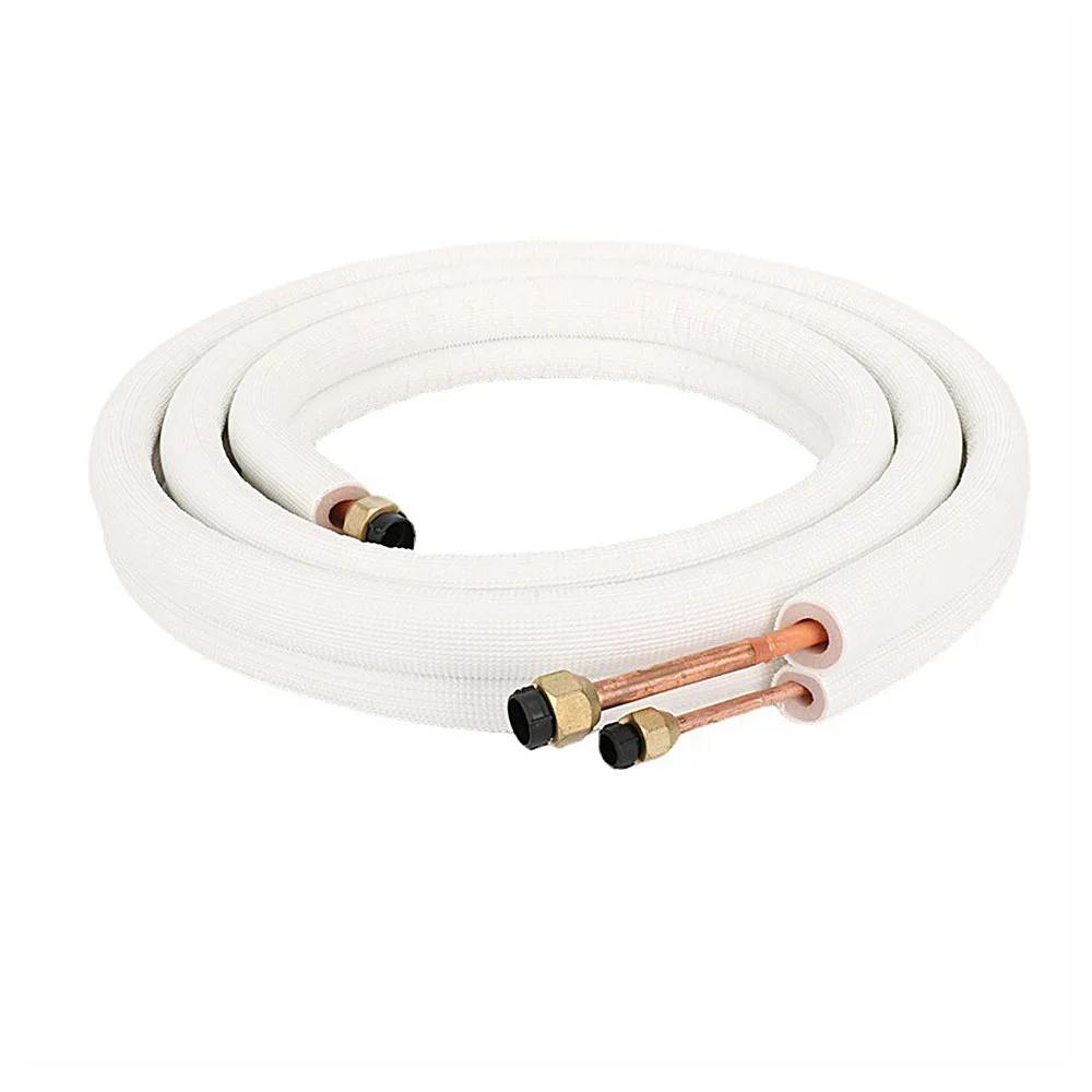 3/5m Insulated Copper Aluminum Pipe Air Conditioner Connecting Tube 1/4 3/8 1/2 5/8 Inch Split AC Line Set Fittings Pair Coil