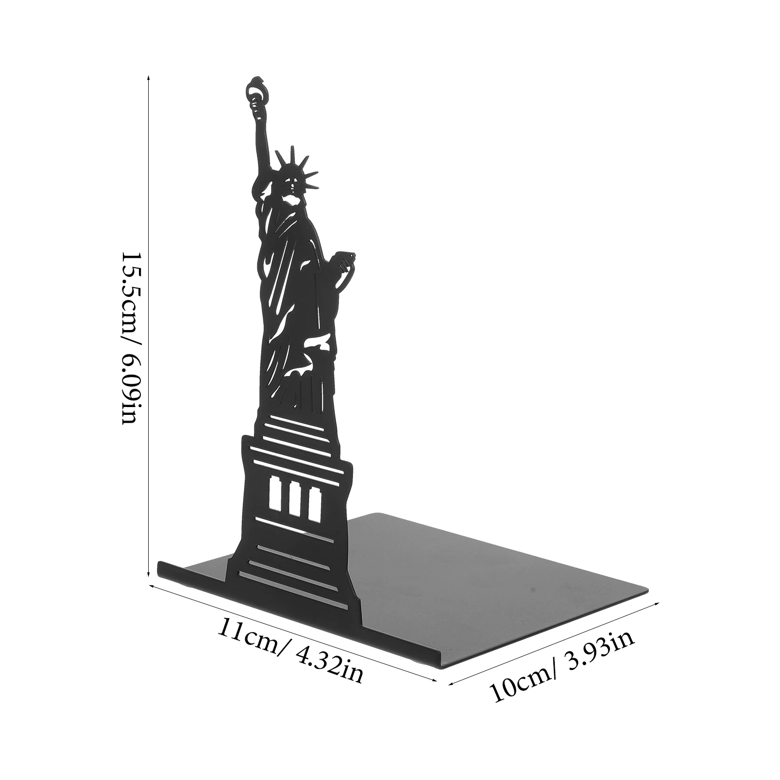 Bookend Iron Desk Organizer Black Eiffel Tower Hollow Out Storage Solution for Books Documents Study Office Use Multi Function