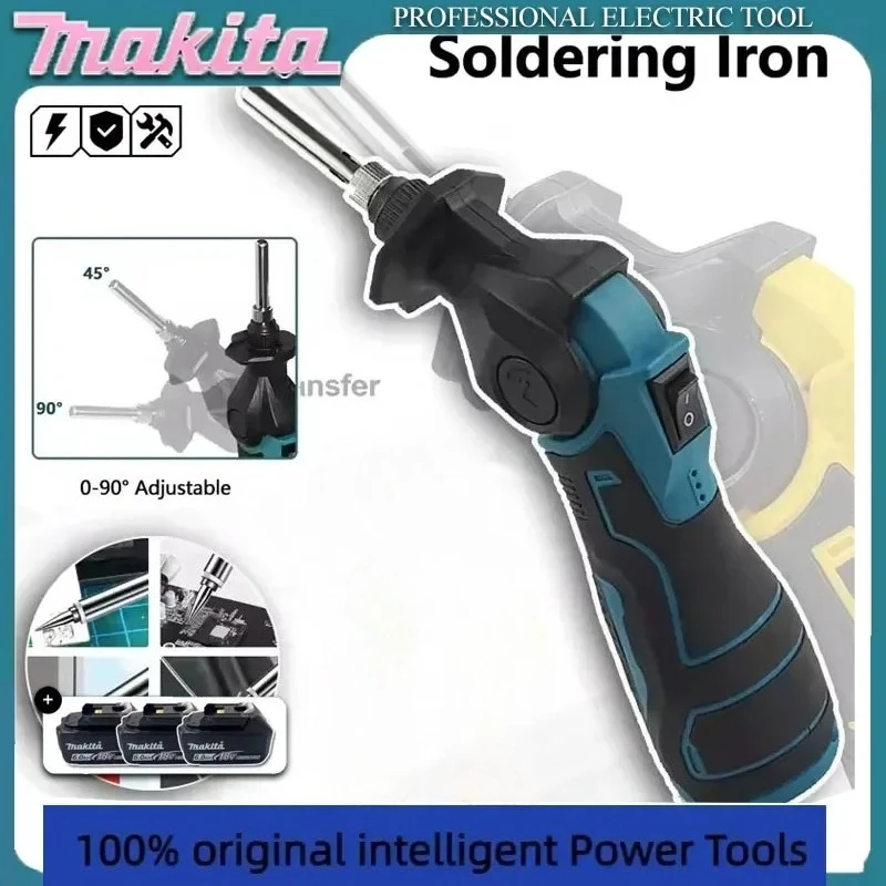 Makita 18V Electric Soldering Iron Adjustable Angle 0–90° Portable Constant-Temperature Solder Gun Welding EU Plug Tools