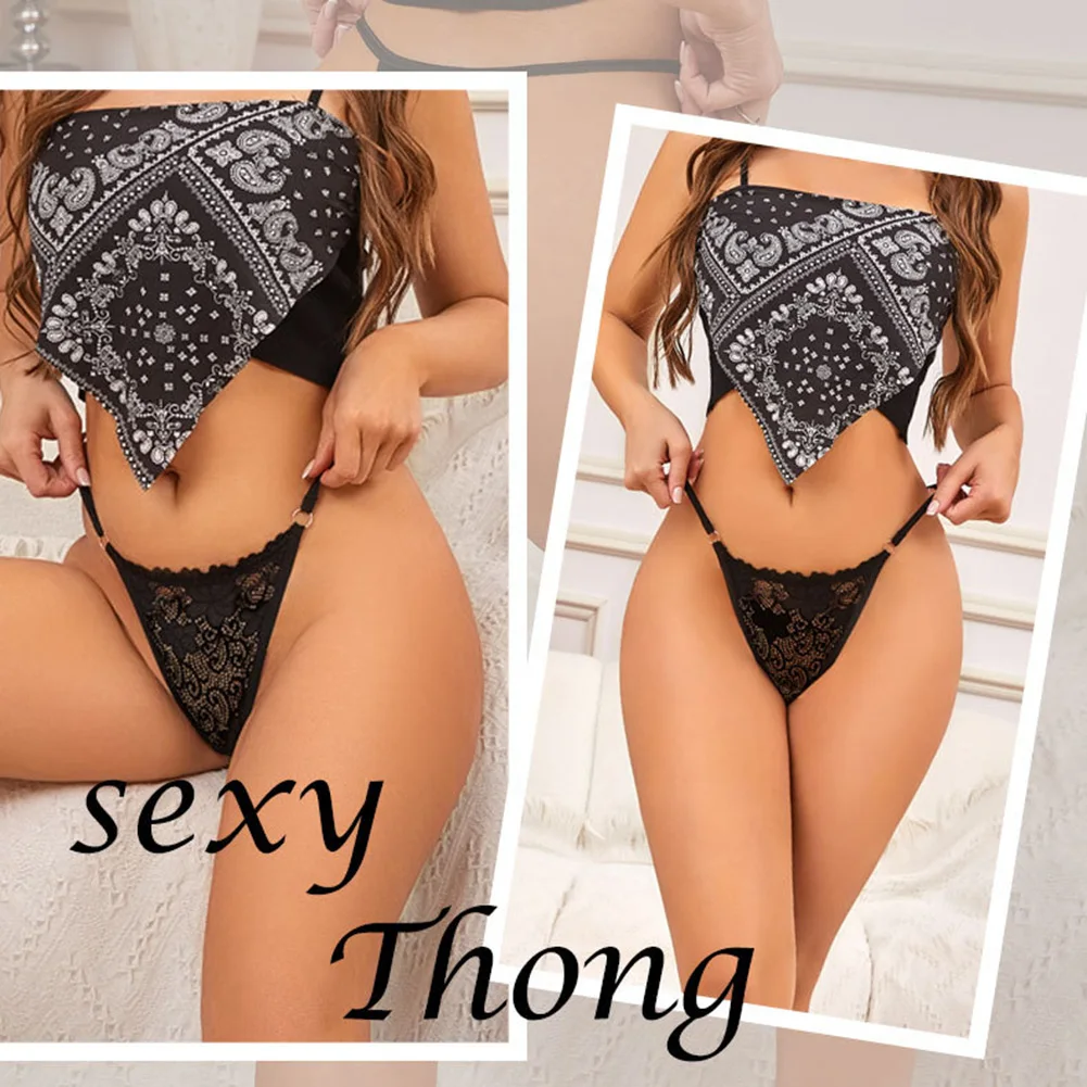 Дышащее нижнее белье, кружевные стринги, совершенно новая повседневная одежда с цветочным узором, средней эластичности, подходит для всех сезонов