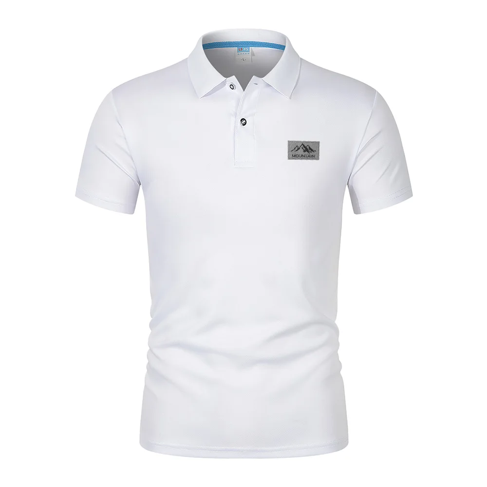 New Men's 10-Color Short-Sleeved Shirts, Summer Breathable Sports Polo Shirts, Factory Wholesale Price Men's Lightweight Solid-C