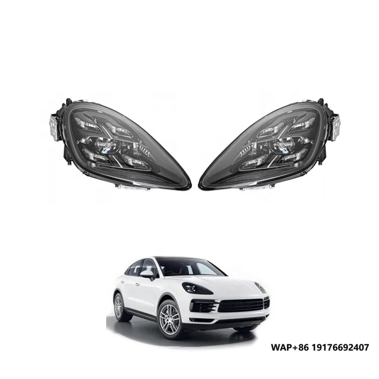 

Hot Sell Smoked Black Car Head Lights New 2018-2023 9Y0.1 Upgrade PDLS Cayenne LED Headlights forPorsche Cayenne 9Y0 9YA