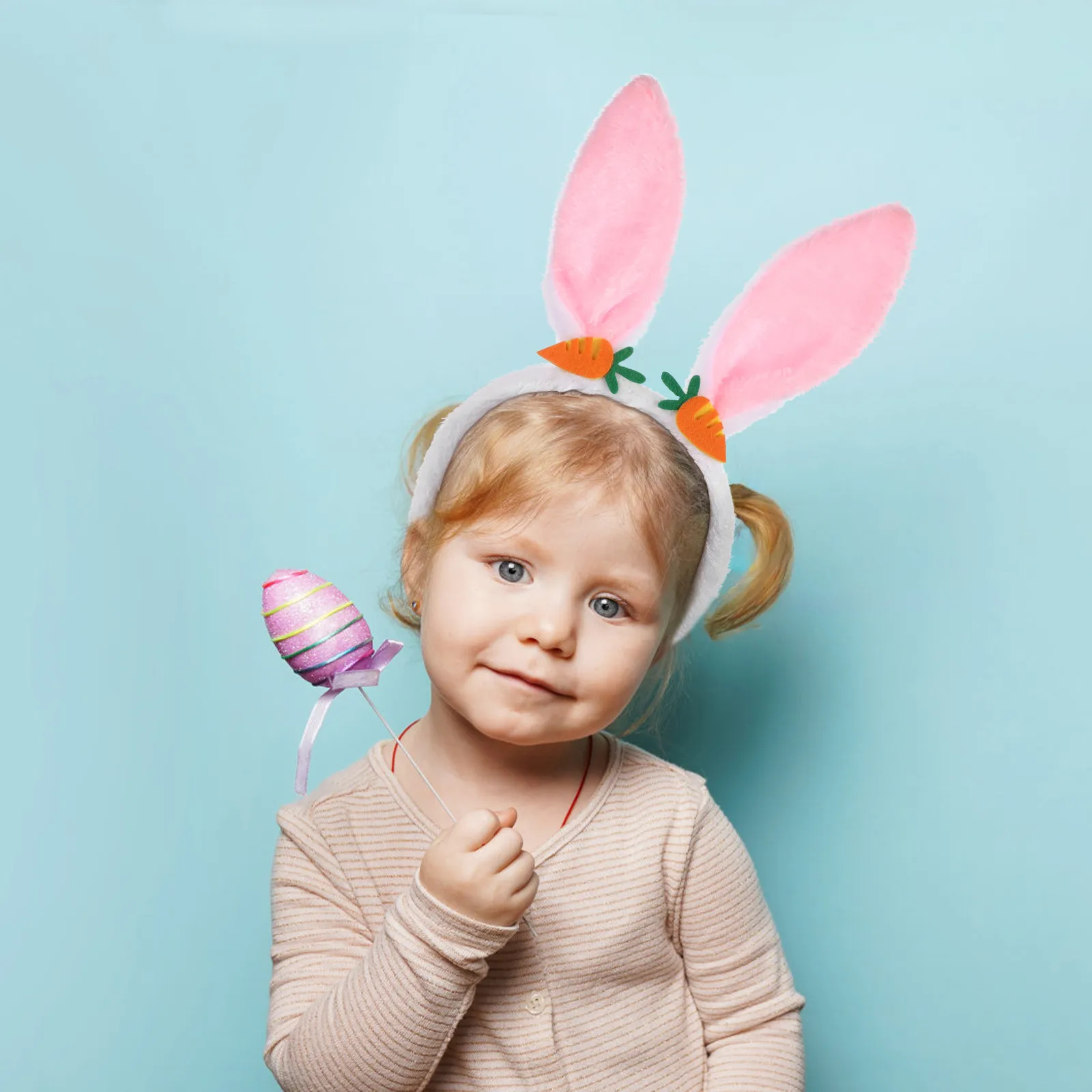 

Easter Bunny Ears Headband Soft Comfortable Carrot Hairband Party Cosplay Rabbit Headpiece Easter Accessories for Women