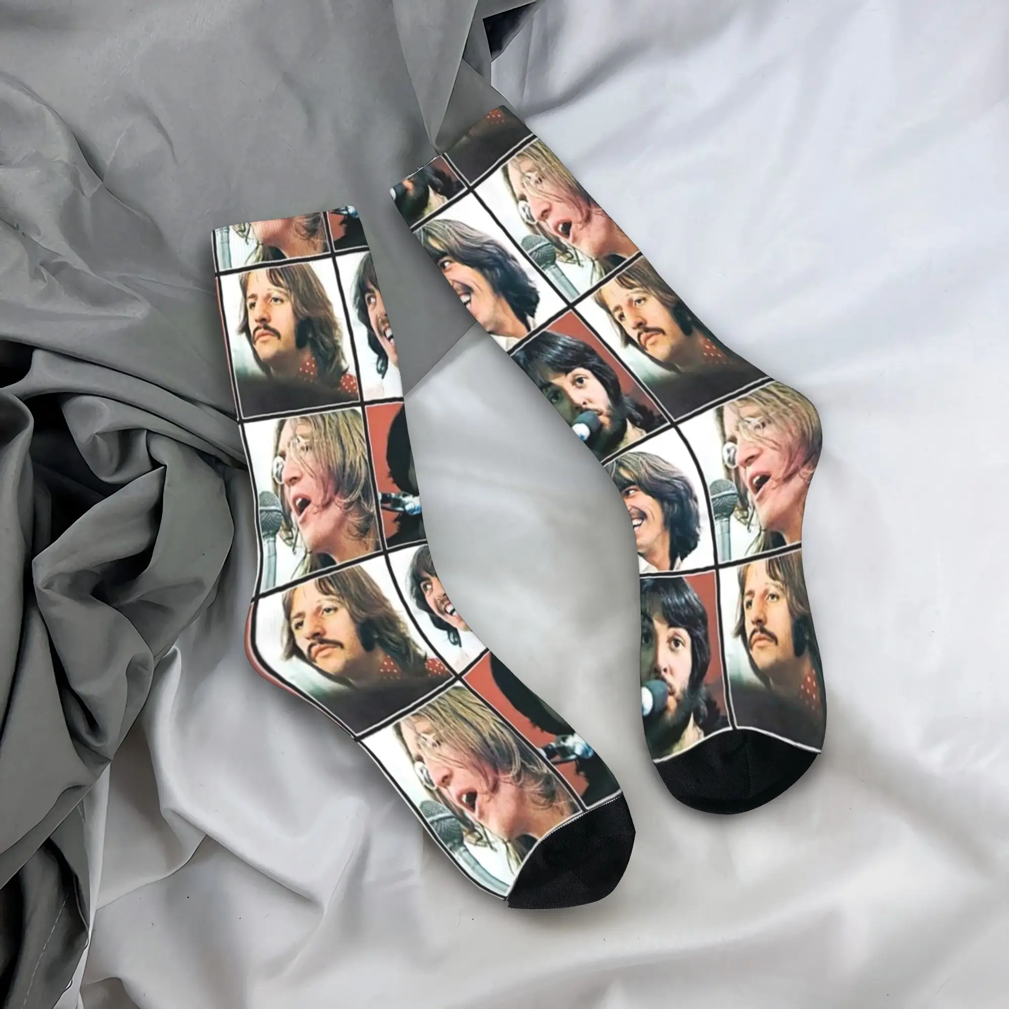 Heavy Metal Rock Beatles Socks Spring  Stockings Gothic Men's Breathable Socks Design Outdoor Sports Anti Slip Socks