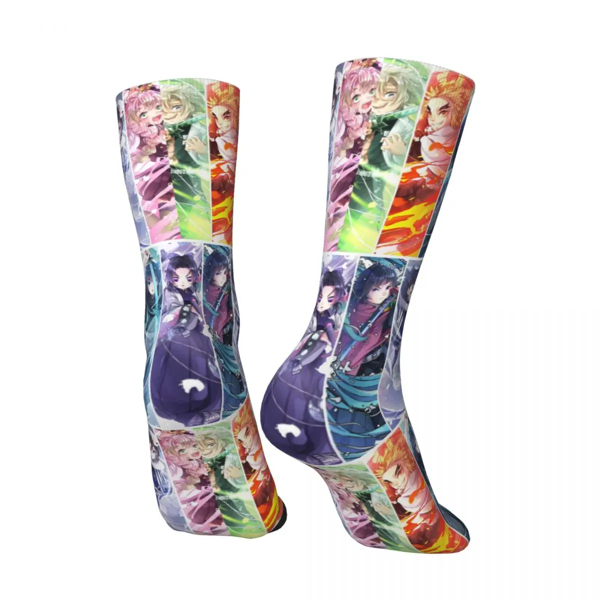 Chaussettes coupe-vent Kimetsu No Yaiba Demon Slayer pour hommes et femmes, beaux cadeaux en élasthanne, printemps, été, automne et hiver