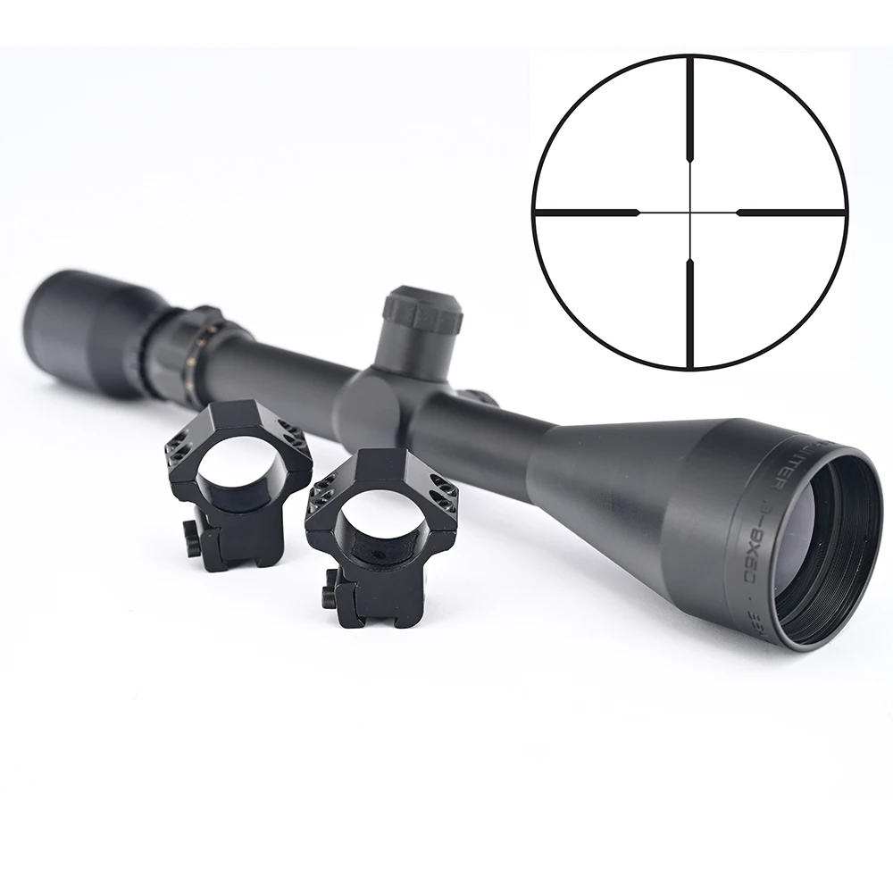 Shooin 3-9x50 Riflescope Optics Scope 1 Inch Tube Ring 1/8 MOA