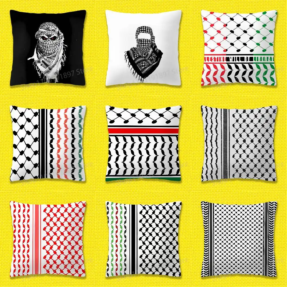

Hattah Keffiyeh Arab Throw Pillow Case For 55x55cm 30x30cm 50x50cm 45x45cm 40x40cm Square Chair Pillowcase Case