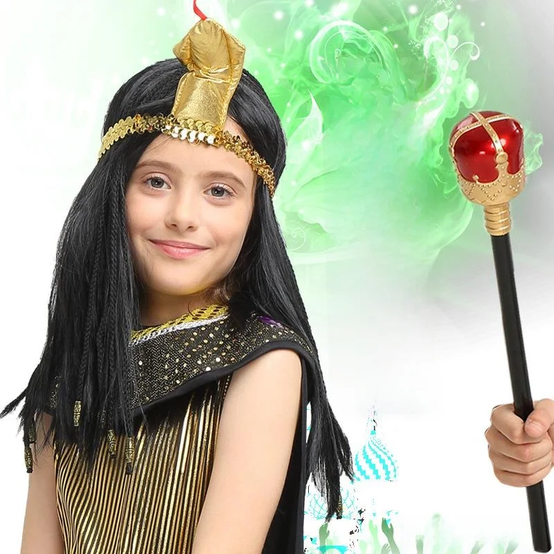 باروكة ملكة الهالوين، زي تنكري للحفلات والنوادي الليلية، قبعة فرعون برأس ثعبان، زي تقليدي للنساء