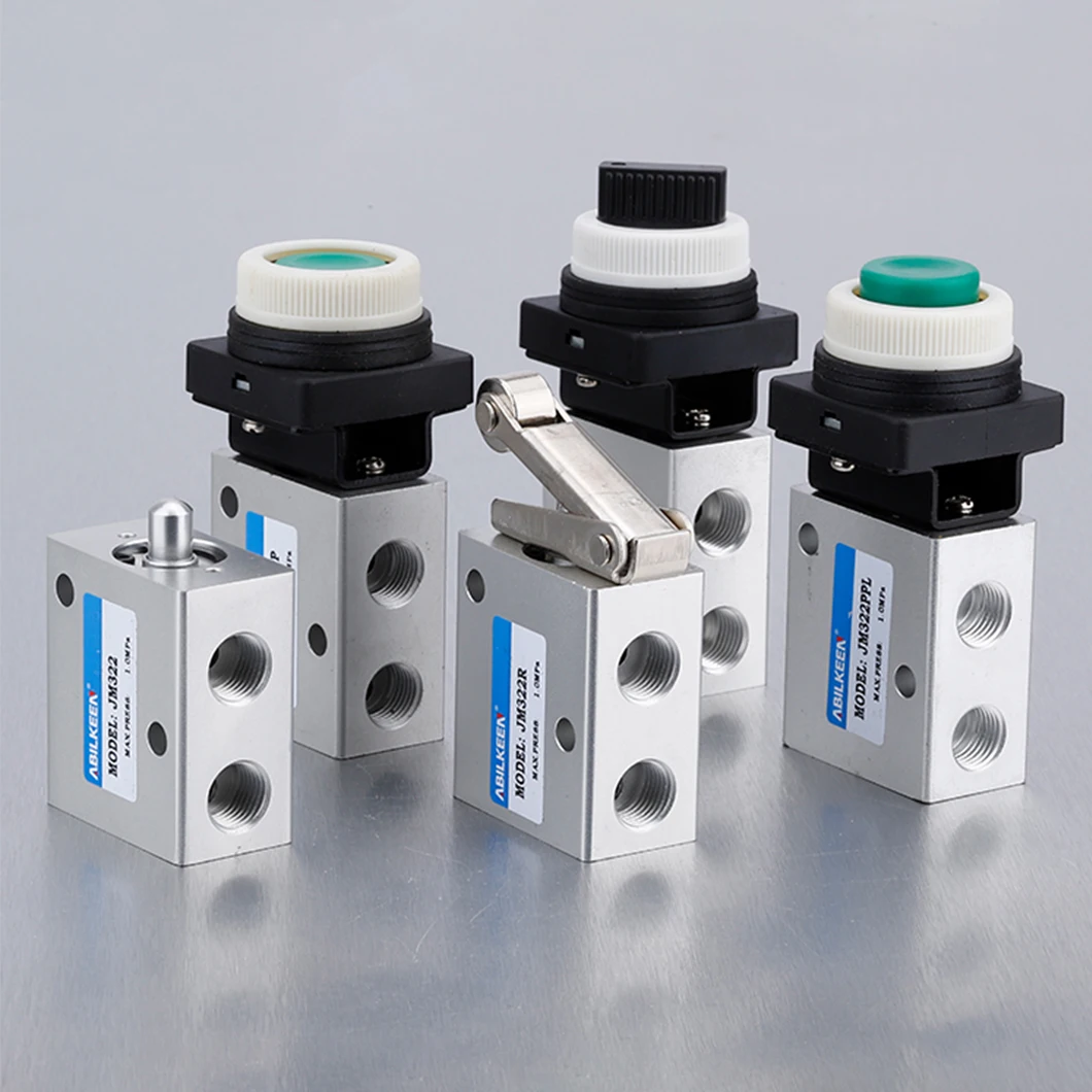 ABILKEEN JM Series 2 Position 3 Way Mechanical Valve Port Size G1/4'' JM322 JM322R JM322PP JM322PPL JM322TB JM322PB JM322EB