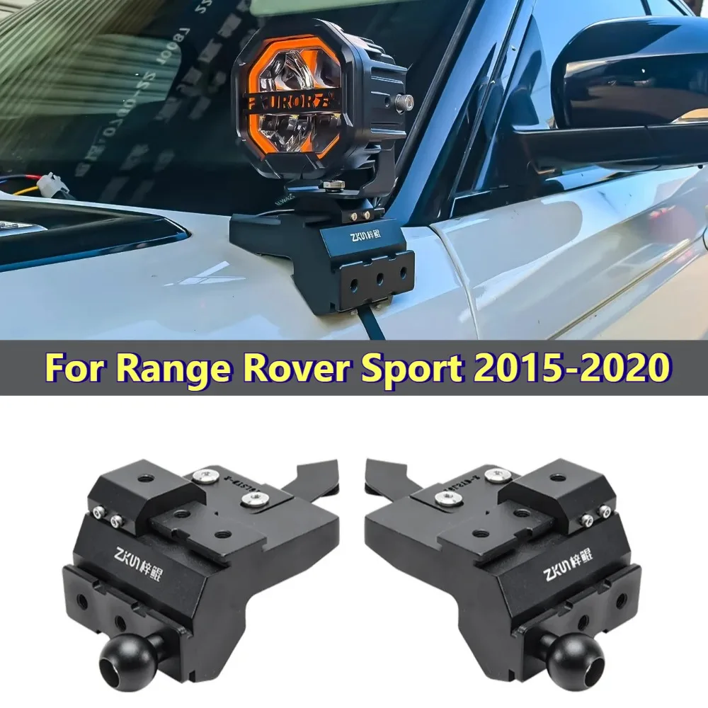 For Range Rover Sport 2015-2020 Car A-Pillar LED Spotlight Expansion Bracket Front Hood Dual Light Quick-Release Lamp Stand