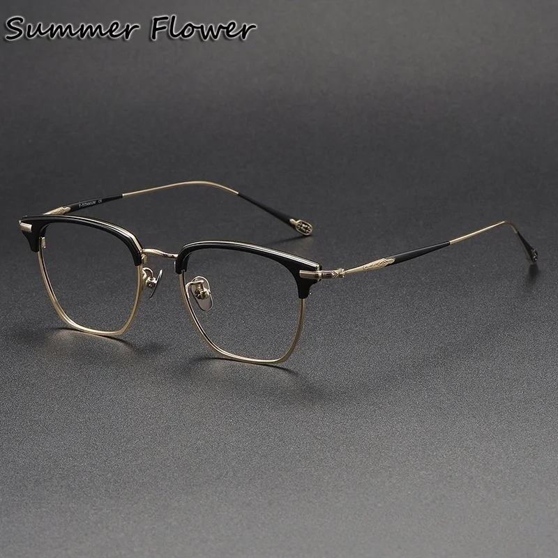 

Teenagers Eyeglasses Men Optical Frame Women Gafas Titanium Acetate Spectacle for Prescription Lenses Computer Reading Glasses