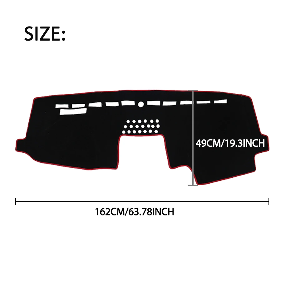 For Ford F-150  2015-2019 Car Dashboard Cover Avoid Light Pad Instrument Platform Cover Mat Carpet Accessories