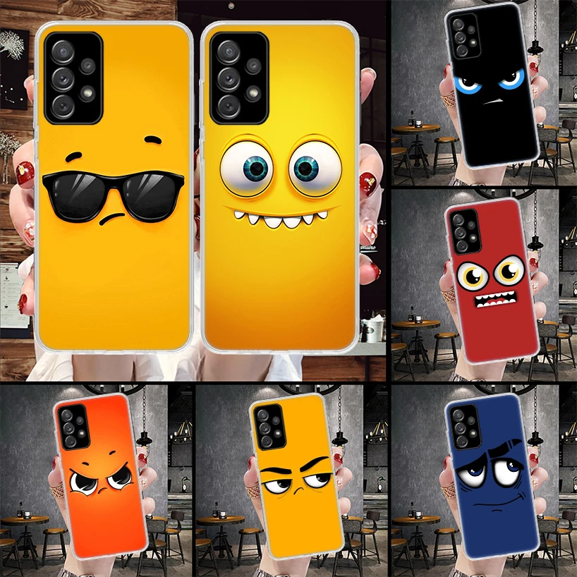 Funny Face Cute Soft Phone Case For Samsung Galaxy A13 A14 A15 A16 A17 A53 A54 A55 A56 A57 A33 A34 A35 A36 A37 A23 A24 A25 A26 G
