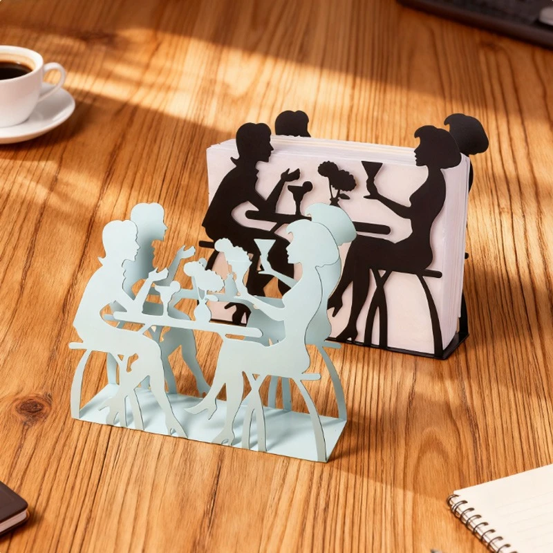 

Metal Wrought Iron Paper Towel Holder Hollow Design Easy Take Not Easy Dump for Desktop Storage Home Restaurant Decoration