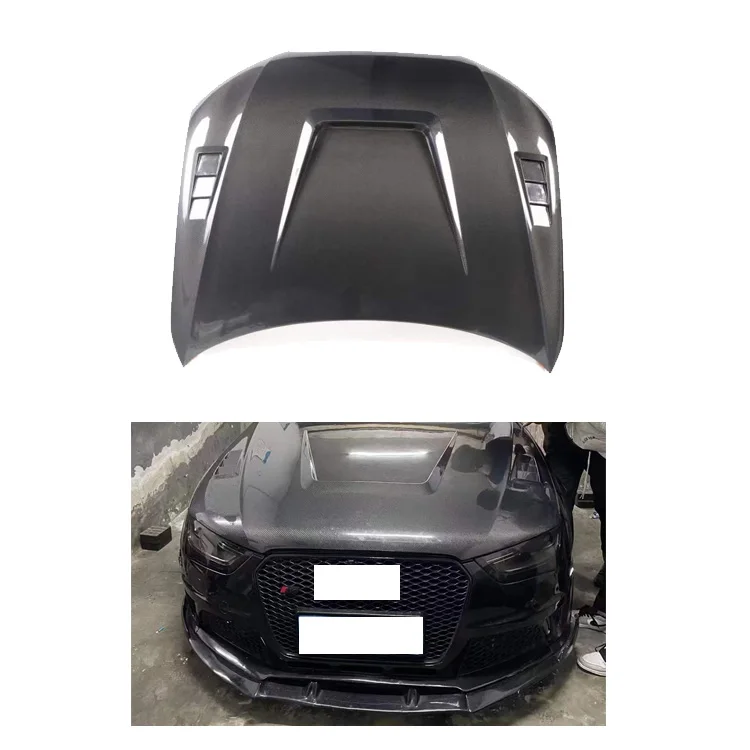 

Car Exterior Accessories Engine Hood Sedan LY Style Carbon Fiber Front Bonnet for Audi A4 S4 RS4 B8.5