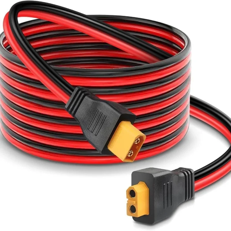 12AWG XT60 Extension Cable, Molded XT60 Male to Female Power Cord for Solar Generator and Portable Power Station