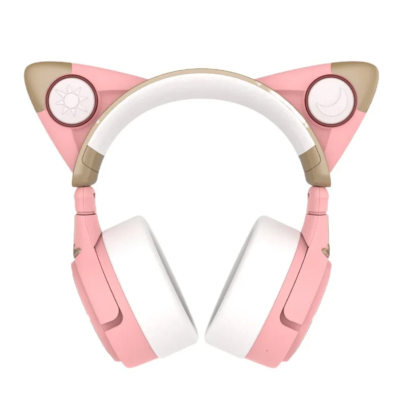 Cat Ears Headphone Head-Mounted Noise Reduction Bluetooth Wireless with Ear Microphone Cardcaptor Sakura Headphones