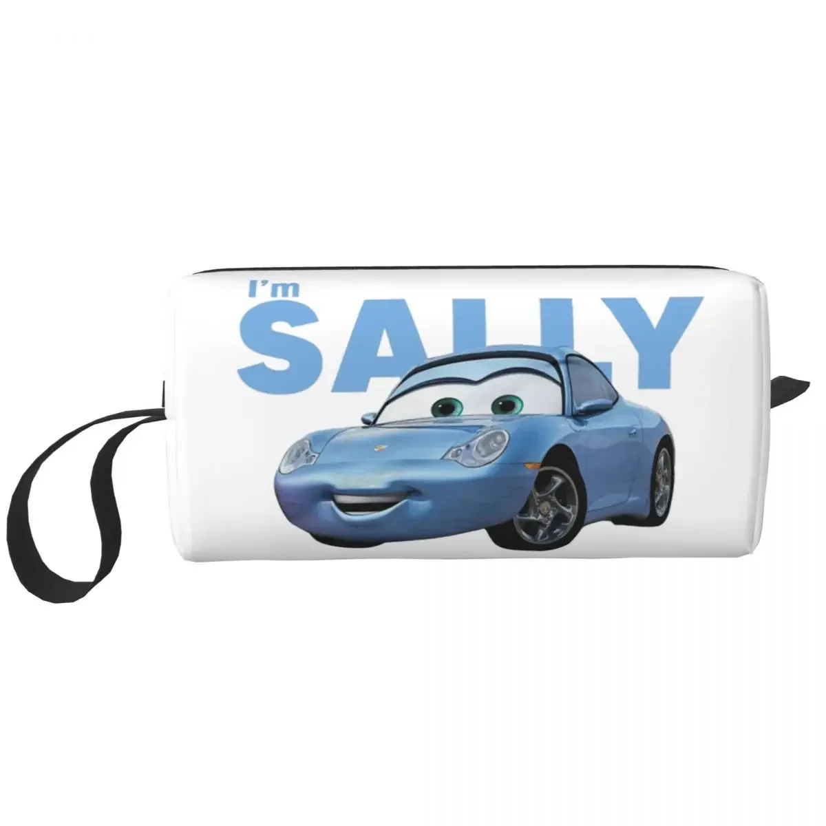 Vintage Cars Lightning McQueen Makeup Bag Large Cosmetic Bag Men Women I am Sally Toiletry Bag Accessories Organizer