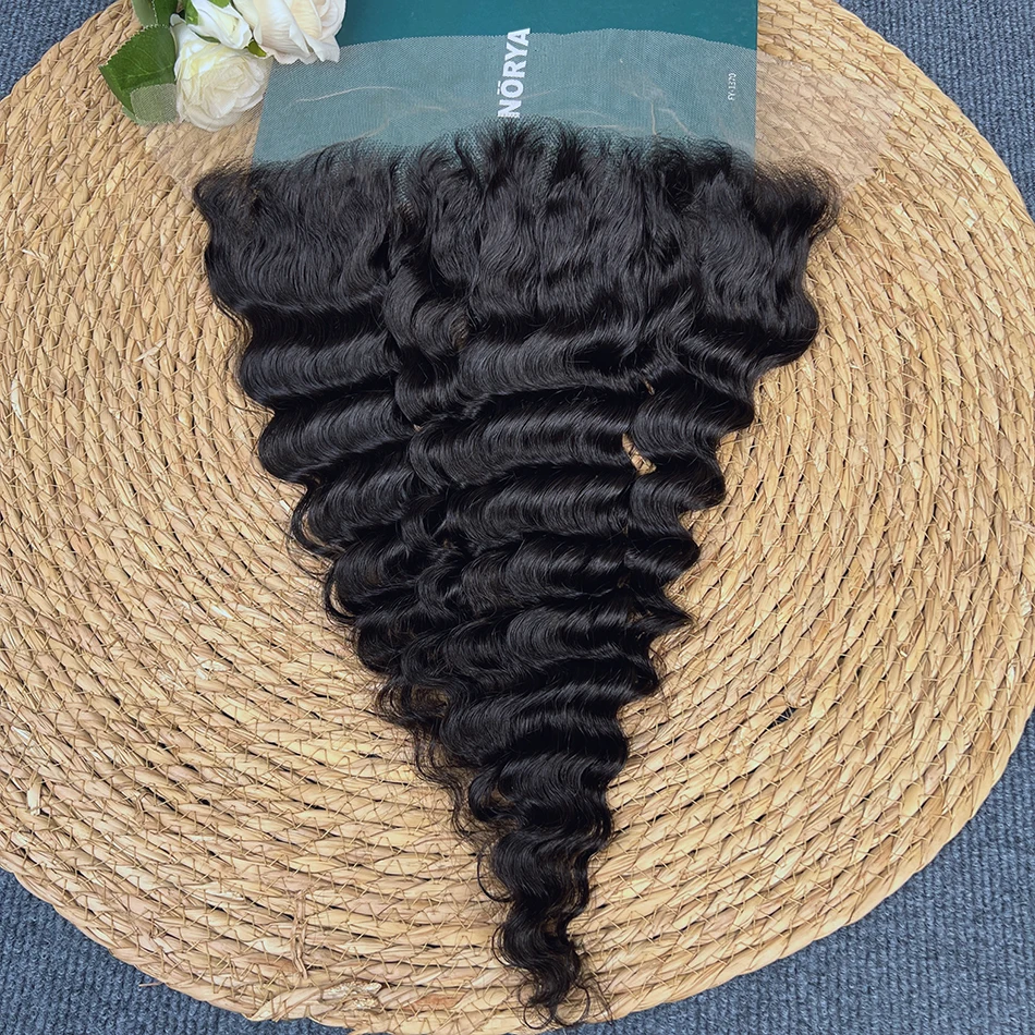 13x4 HD الدانتيل الشفاف أمامي موجة عميقة الشعر البشري اللون الطبيعي قبل قطعها ابيض عقدة غير مرئية الدانتيل شعر بشري لعذراء