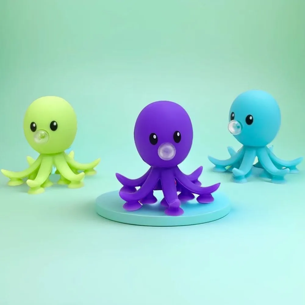 

Silicone Octopus Squeeze Toy Mini Blowing Bubble Toy Accessory Relief Toy Octopus Pinch Toys Kids