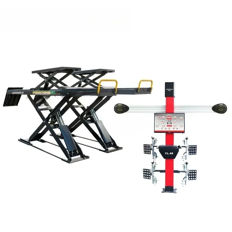 Ultra-thin large scissor lift 4 tons special maintenance lift for automobile maintenance