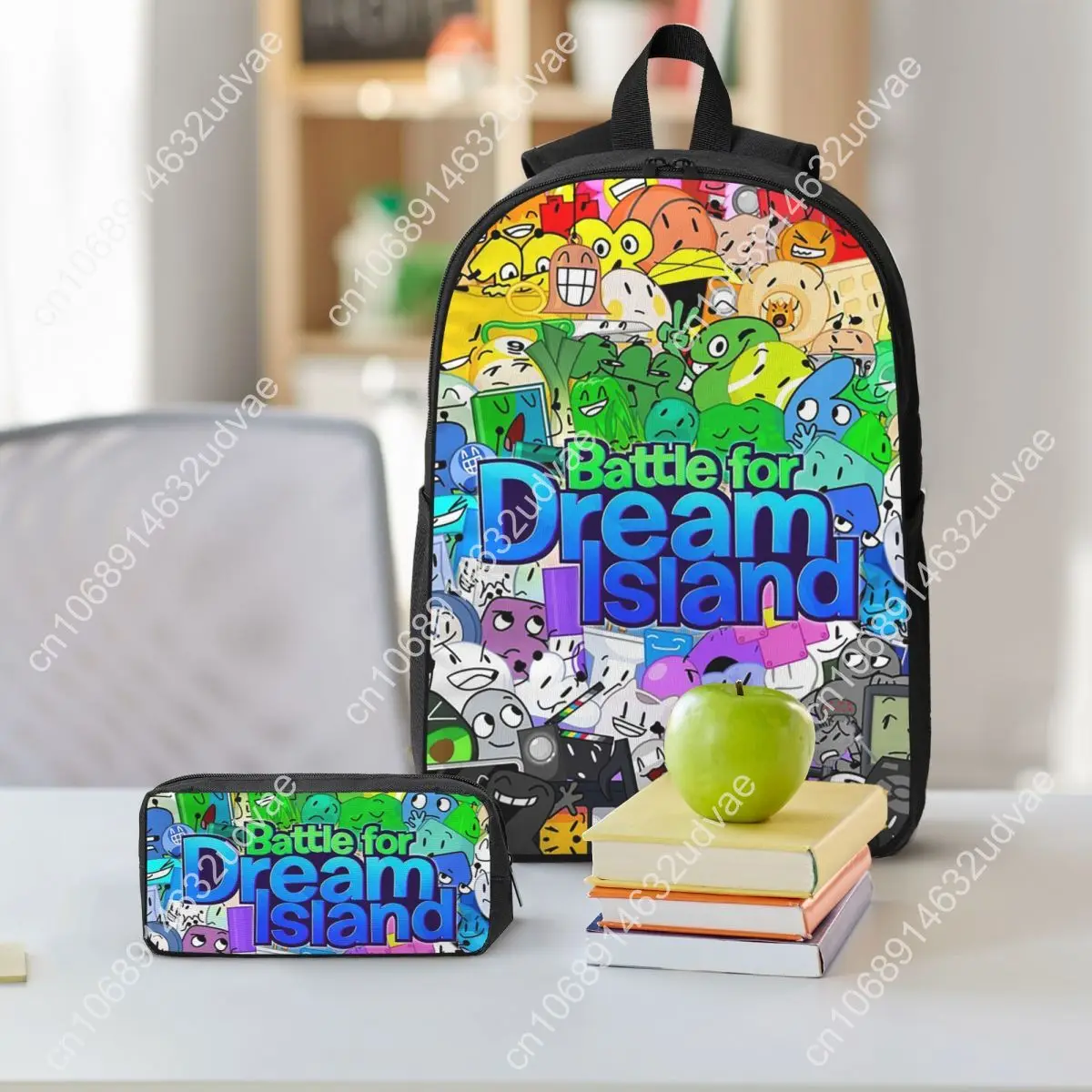 BFDI Cast 2024 Rugzak Student Jongens Meisjes Boekentas Schooltas Laptop Schoudertassen 3 ps Geïsoleerde Lunch Tas Etui