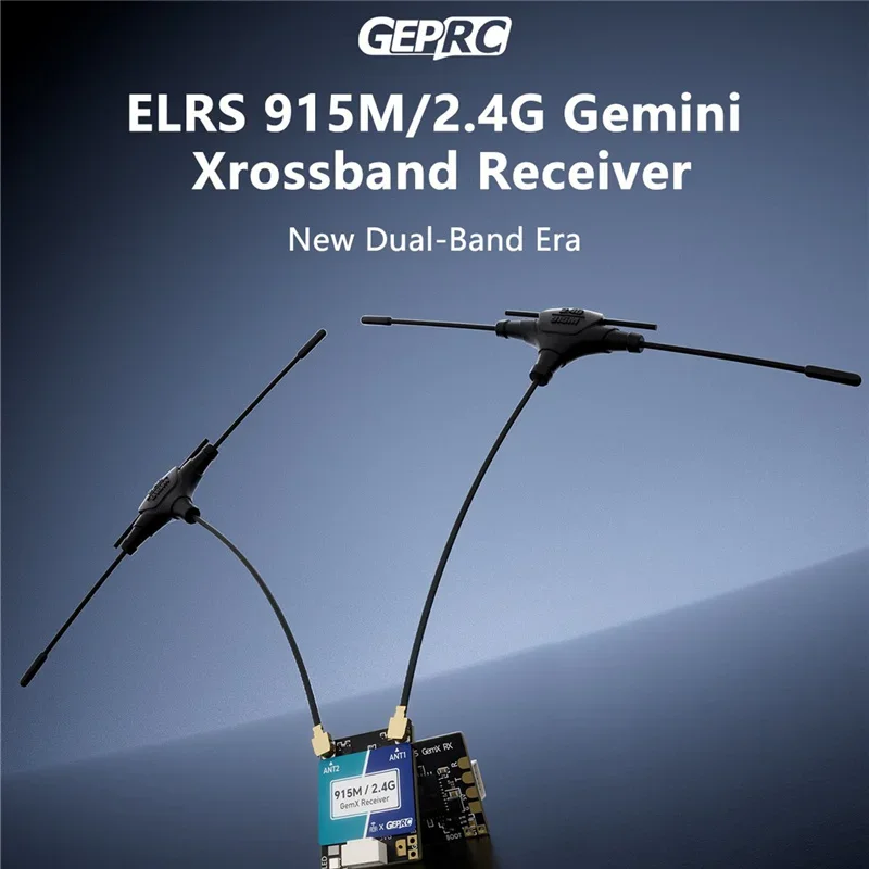 

GEPRC GemX ELRS 915 МГц 2,4G Gemini Xrossband Приемник Двухдиапазонный встроенный TCXO