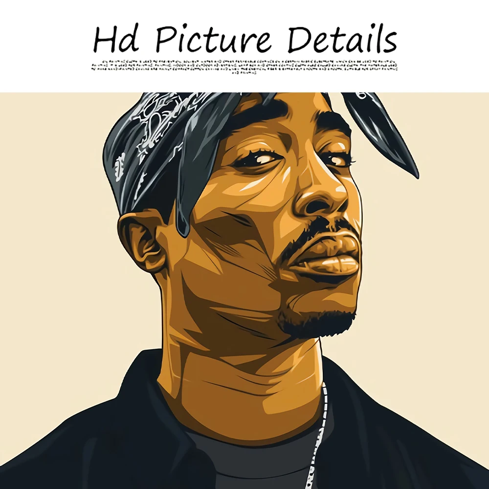 لوحة هيب هوب المغني 2pac لرسومات الحائط من القماش على طراز أساطير الراب توباك وطباعة صور لتزيين غرفة المعيشة هدايا المشجعين #6
