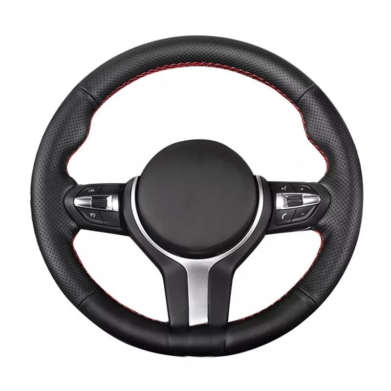 Car Steering Wheel Cover Artificial Leather Braid For BMW M2 F87 F80 M3 F82 M4 F12 F13 M5 M6 F85 X5 M F86 X6 F33 F30 M Sport