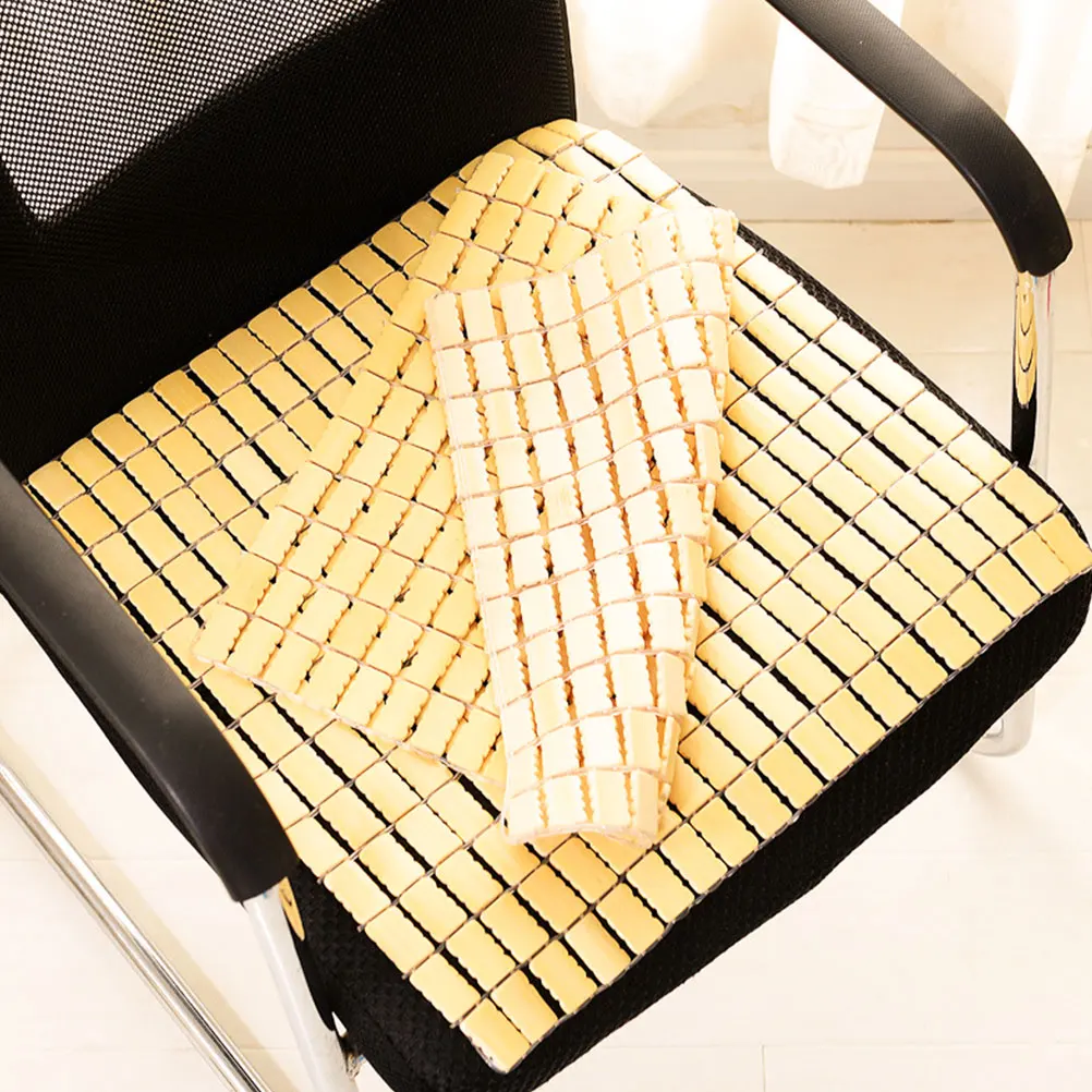 1pc Bamboo Seat Cushions Summer Cooling Chair Cushion Office Car Seat Pad Breathable Bamboo Seat Mats Square Chair Cushion