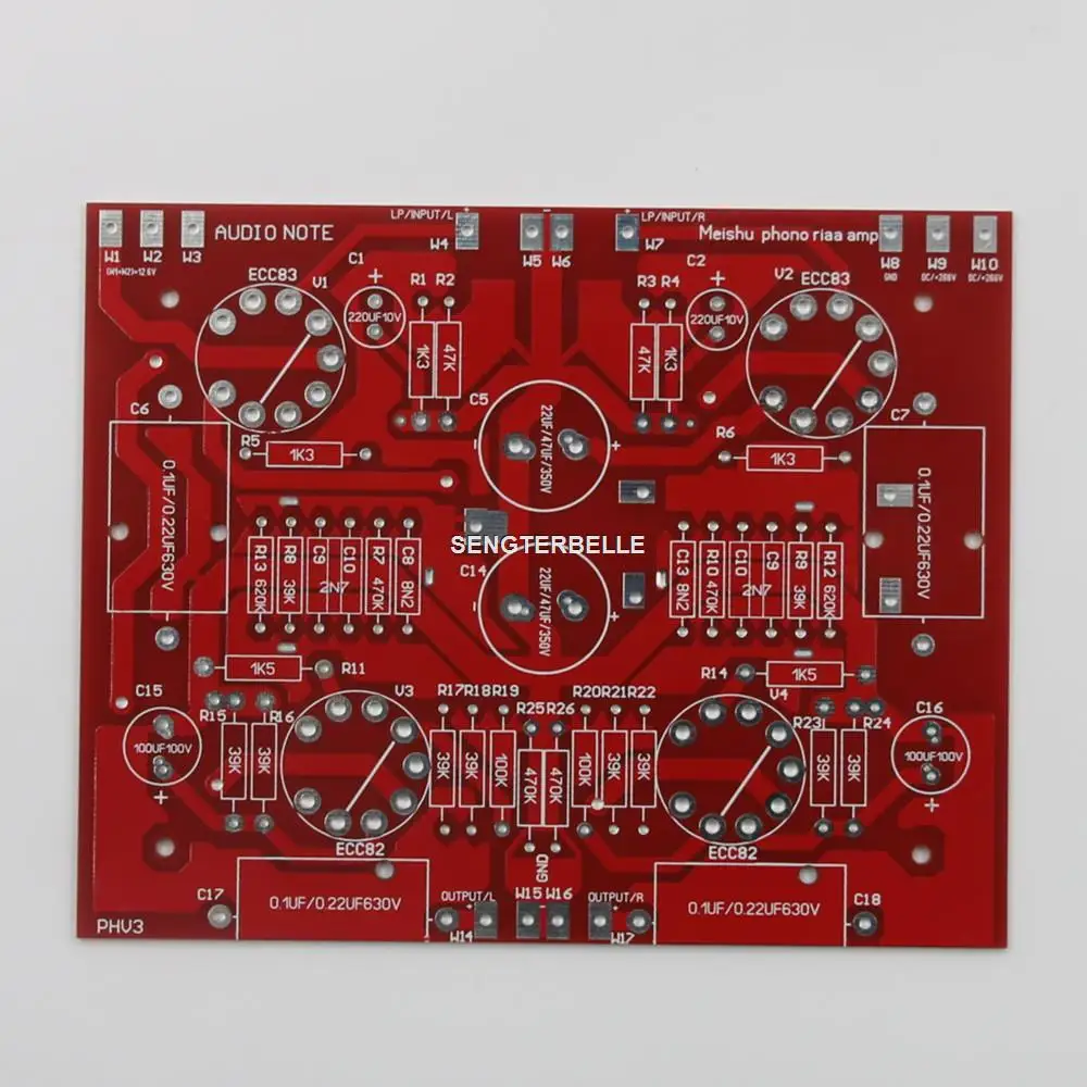 HiFi 1 قطعة 300B 12AX7 /ECC83 + 12AU7 /ECC82 مللي متر فونو مكبر للصوت مجلس PCB
