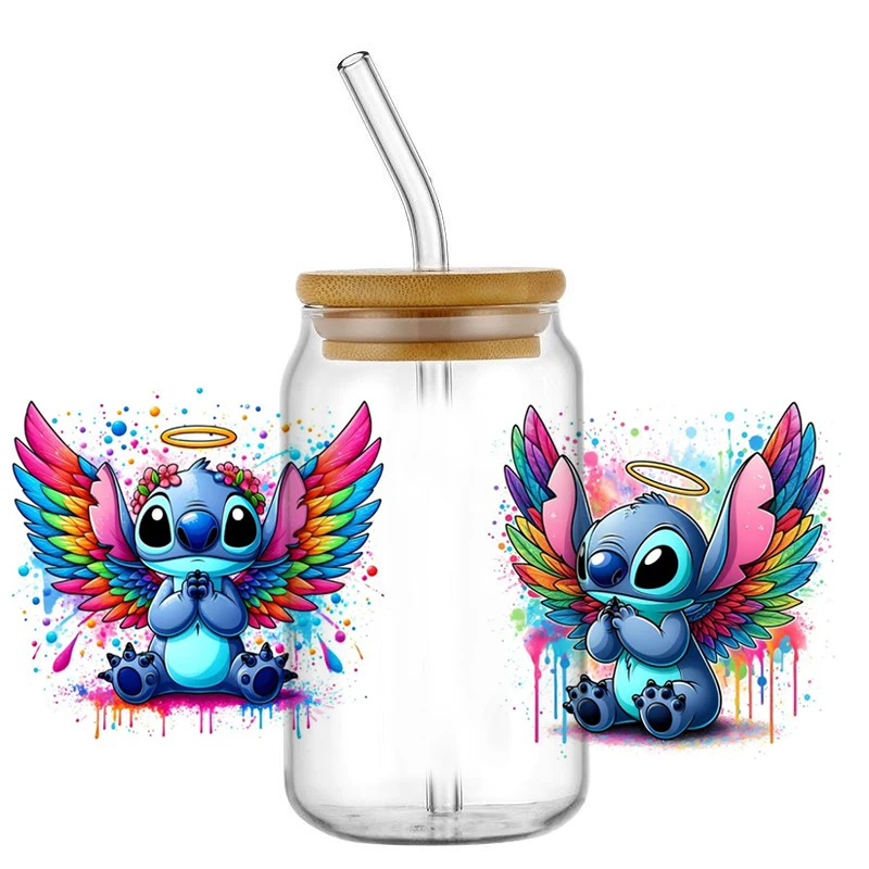 Long ears Cartoon character UV DTF Cup Wrap Transfer Waterproof Stickers 16OZ decal Tumbler coffee cup decoration