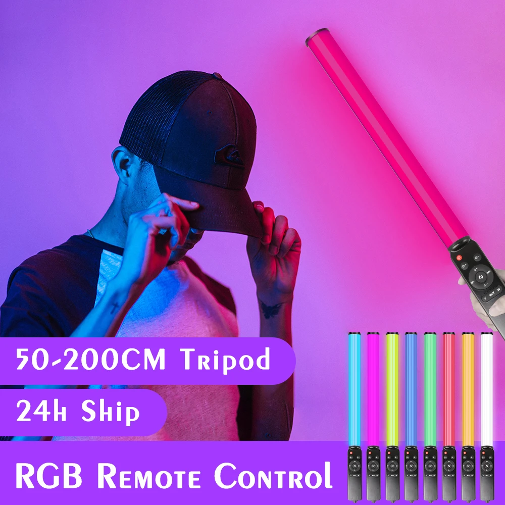 SH RGB Handheld Colorful Light Wand 6000K LED Flash Light Speedlight Photographic Lighting Lamp For Tiktok Youtube