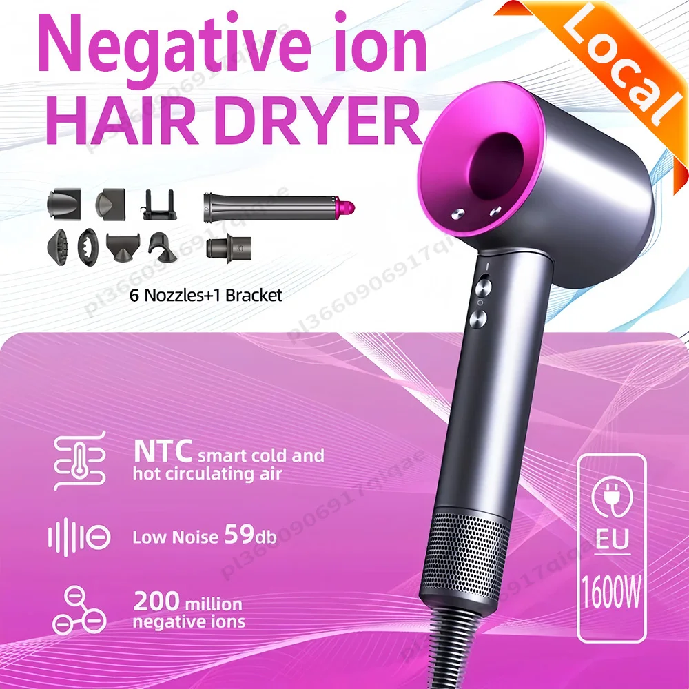 1600W Professionale Senza Foglie Asciugacapelli Ioni Negativi Cura Dei Capelli Asciugacapelli Casa Potente Asciugacapelli Styling Toos Regalo Per Le Donne