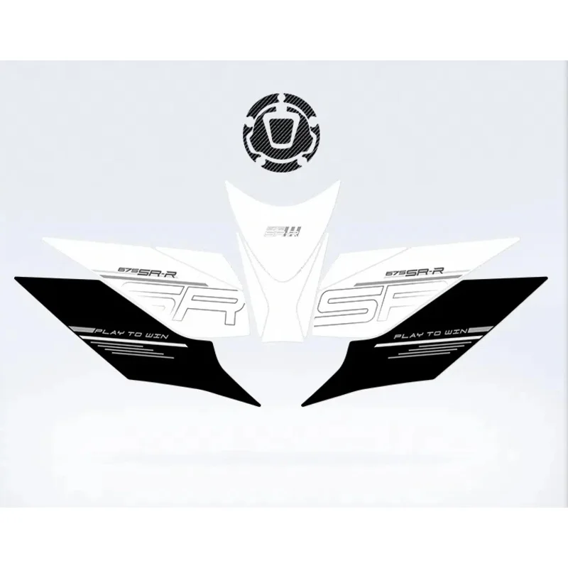 Frosted Fuel Tank Kit For CFMOTO 675SR-R 2024 Motorcycle, Protective Sticker, Traction Pad, Decals, Accessories
