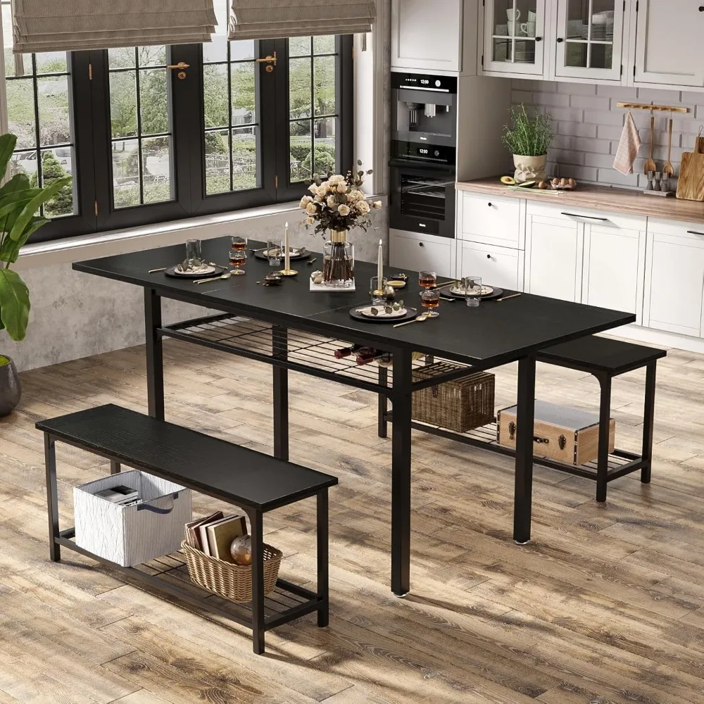 Extendable Dining Table for 4-8 Person，63