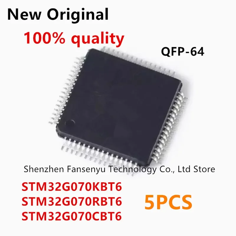 (5piece)100% New STM32G070KBT6 STM32G070RBT6 STM32G070CBT6 STM32G070 KBT6 RBT6 CBT6 QFP-64 Chipset