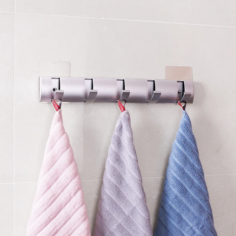 Invisible hook No punching wall hanging bathroom bedroom wall hat towel storage clothes coat hook door rear row hook