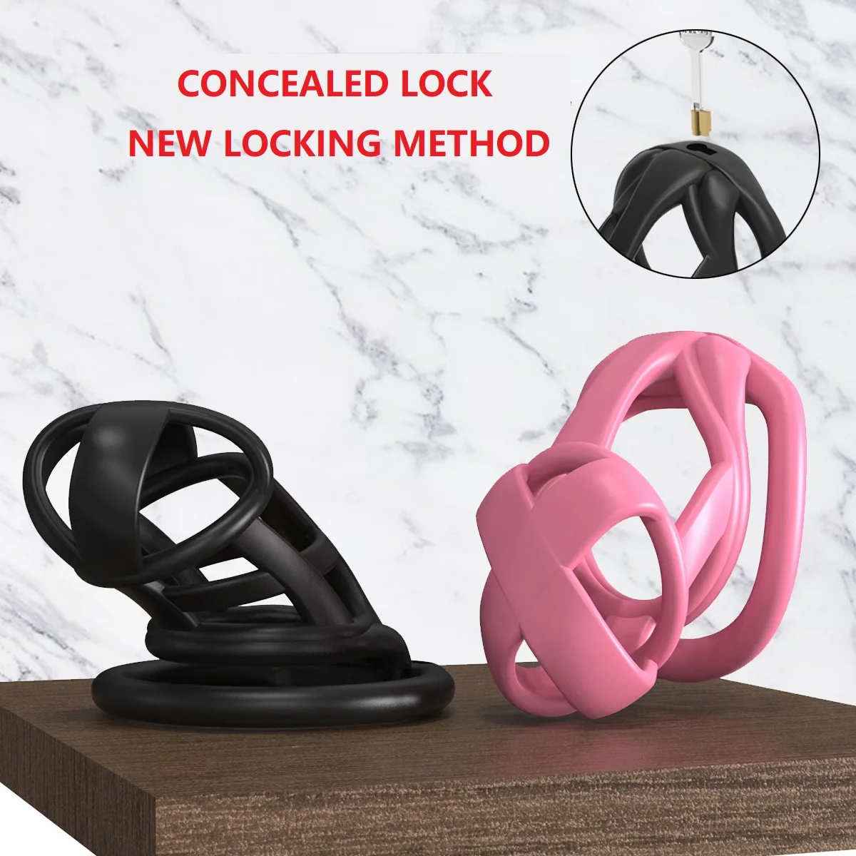 2025 NEW The Model X Male Chastity Device Sleeve Cock Cage Mini Lock with 4 Penis Rings Bondage Fetish Adult Sex Toy for Men