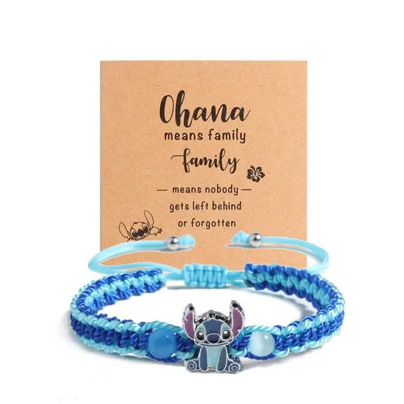 New comic Cartoon Stitch Girls Bracelet Lilo & Stitch Anime Braided Bracelet Jewelry Women's Children Christmas Gift Stich Toy